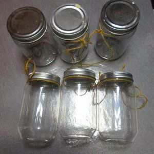 Plastic Mason Jar Set Of 6